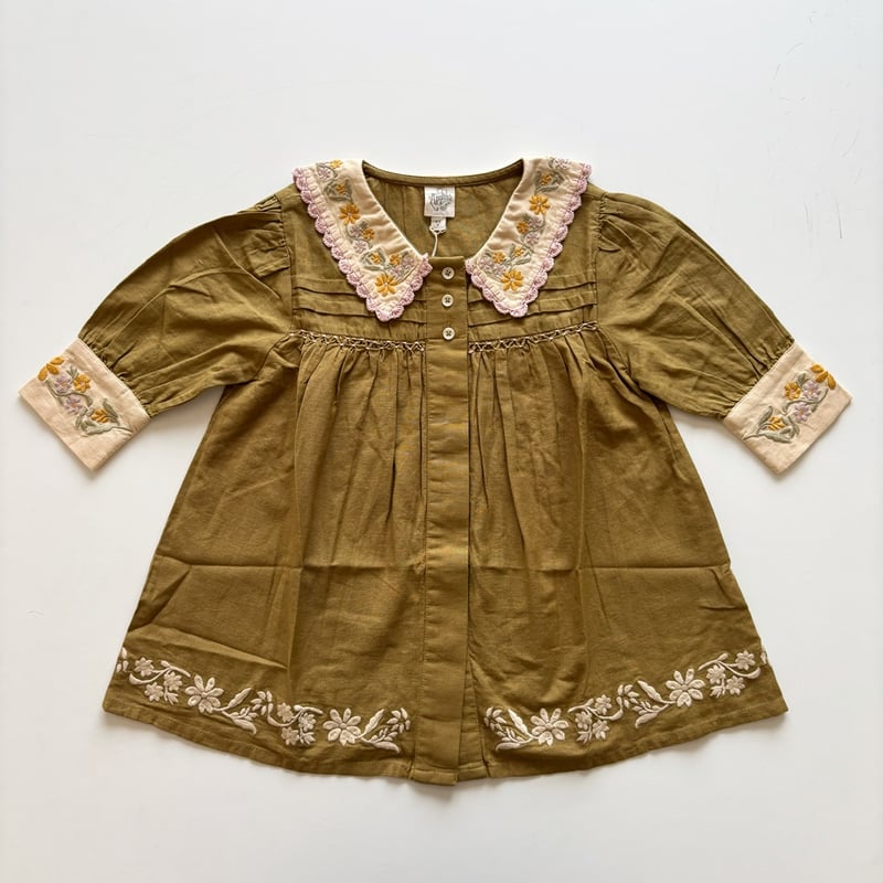 Apolina BETTE DRESS - DRIED MOSS | Baby Style LAB