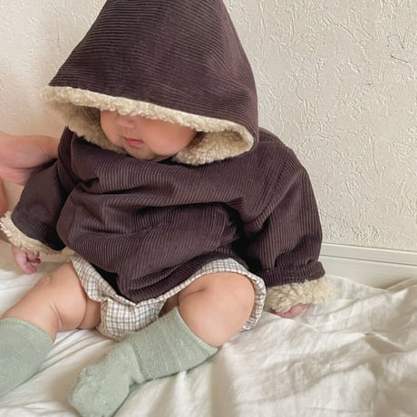 CARAMEL TWITE BABY HOODIE - DARK CHOCOLATE