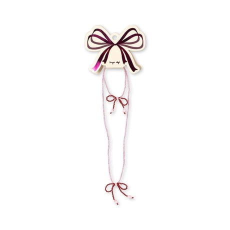 Konges Sløjd 　PEARLY NECKLACE & BRACELET S - MELLOW ROSE/RIO RED