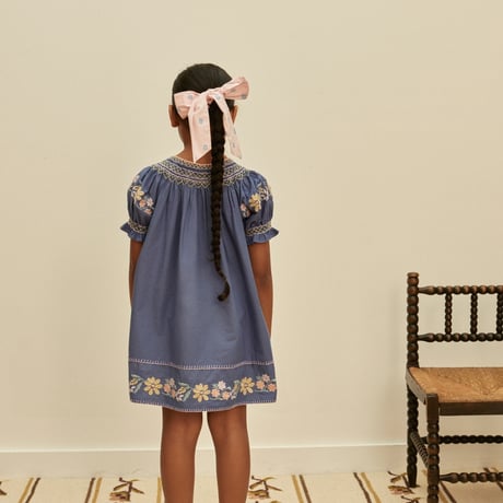 Apolina  VERNA SMOCK DRESS - AZUL