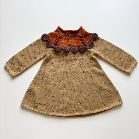 Misha & Puff　Scallop Yoke Tunic Dress - Camel confetti