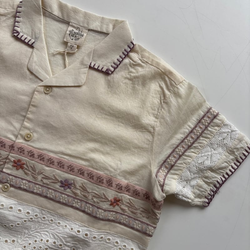 Apolina DONNY RIBBONS SHIRT - CREAM | Baby Sty