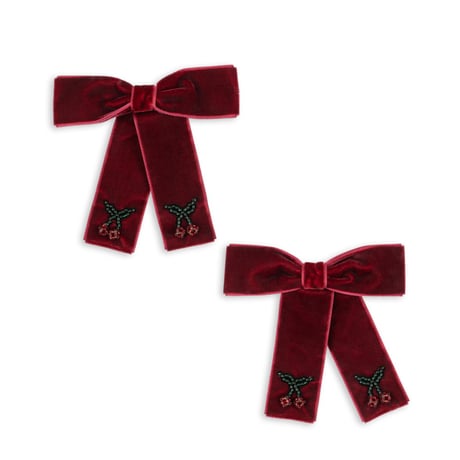 Konges Sløjd 　2 PACK JULIETTE BOW HAIR CLIP - RIO RED