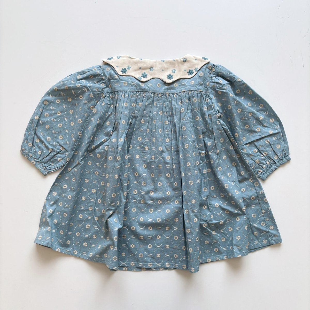 Apolina ESTHER DRESS - QUILT CALICO BLUE PEBBL