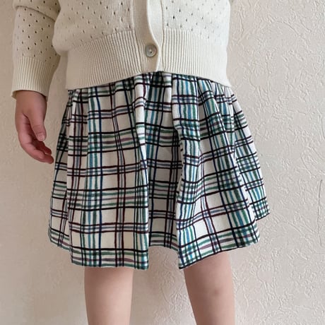 FUB Pointed Skirt - MULTI CHECK