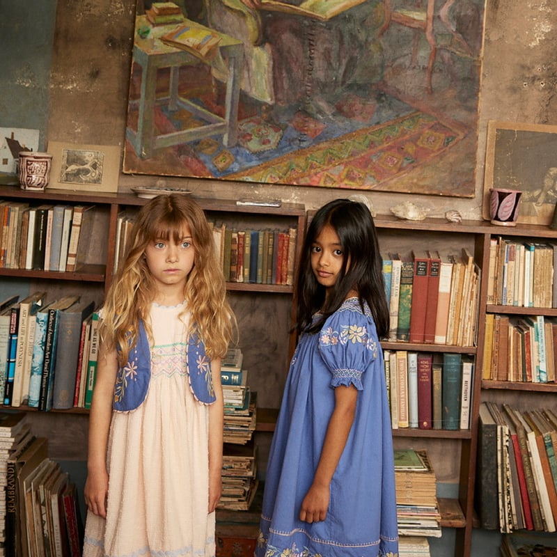 Apolina VERNA SMOCK DRESS - AZUL | Baby Style LAB