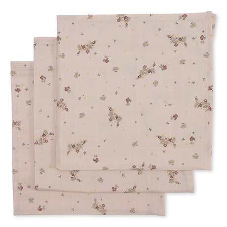 Konges Sløjd 3 PACK MUSLIN CLOTH  - BLOSSOM MISTBIRK,POIRE,NOSTALGIE BLUSH