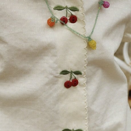 Konges Sløjd　EVIA CHERRY DRESS GOTS - CLOUD CREAM