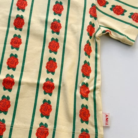 tiny cottons  Rose Pattern Knitted Baby Tee