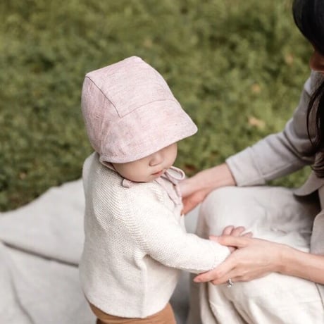 Briar Baby  BRIMMED BLUSH LINEN BONNET
