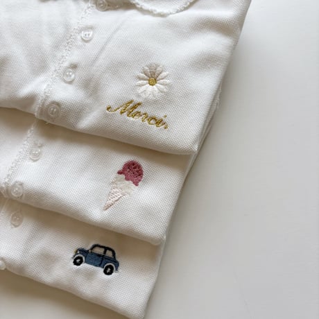 ARCADIA short puff sleeve polo shirt White