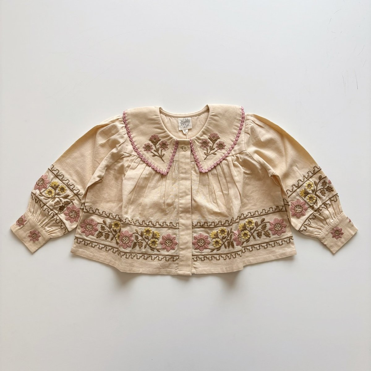 トップス APOLINA Cora Blouse APOLINA Cora Blouse-Folk Floral Blue Mist - SEN_TO_SENCE