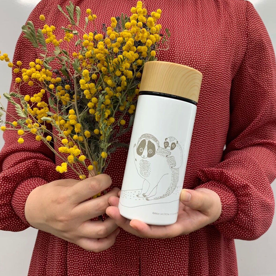 木目調サーモステンレスボトル（300 ml） | 化学同人グッズショップ