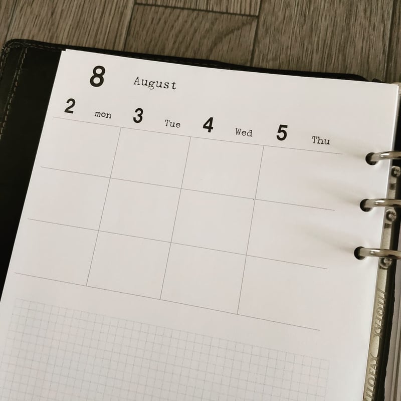 A5】3分割Weekly | Aristobook.