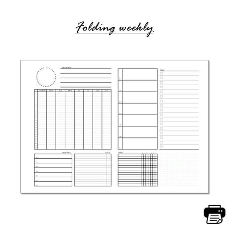 【A5】Folding  Weekly（折りたたみウィークリー）