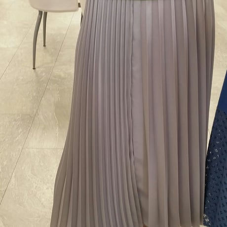 Rosiee　シャイニープリーツスカートsilver