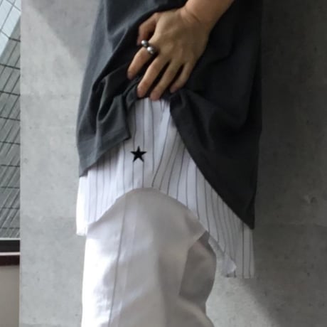 AnnaKelly  つけ裾　ストライプ