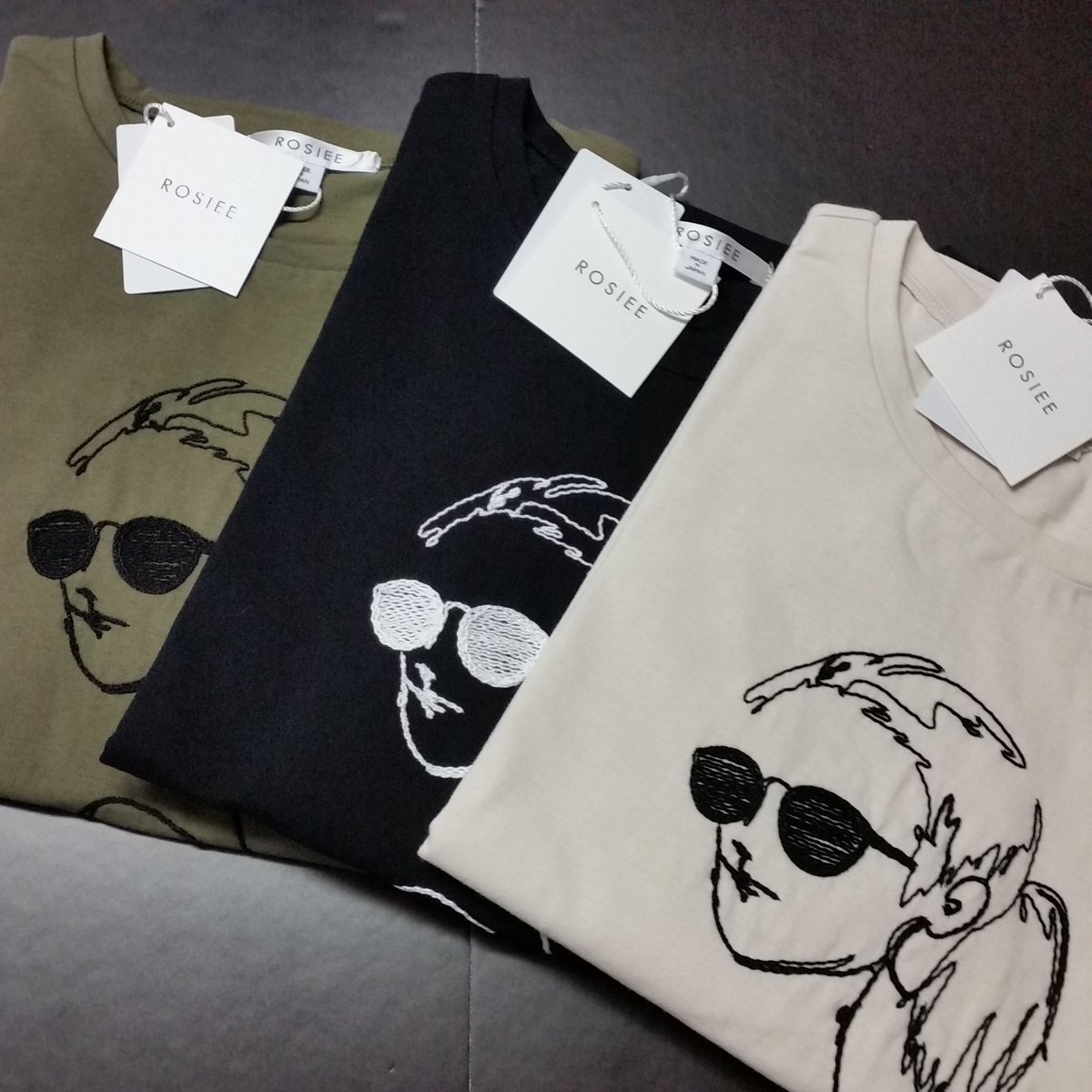 ROSIEE - 【未使用級】ROSIEE フレンチブルドッグ刺繍Tシャツ ロージー コットン 黒 IMG_4101-209x314.jpg
