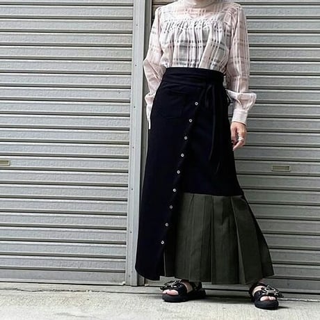 TRANOI チェックシアーシャツ