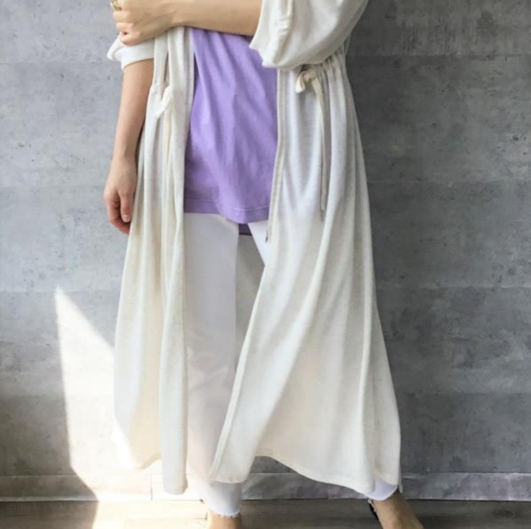 ロングフードコーディガン | Rosier Doree