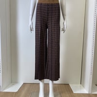 プリーツジャガードニットパンツ