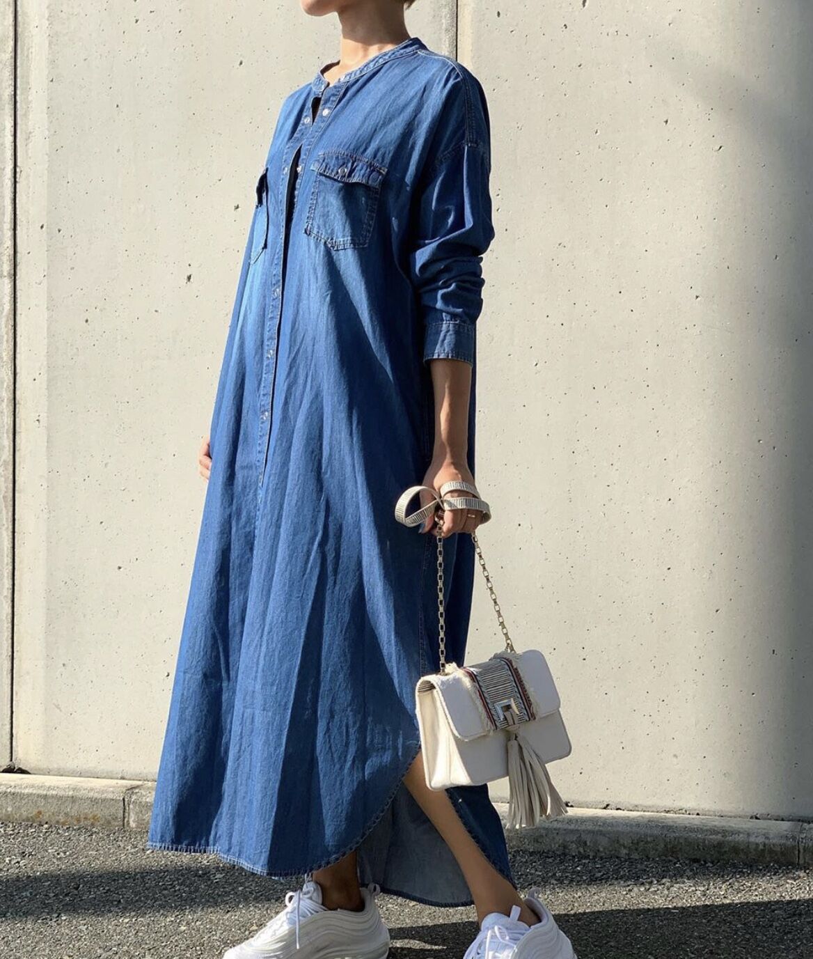 ❤︎新品 特価❤︎denimdungaree シャツワンピース　デニムダンガリー ダンガリーデニムシャツワンピース | Rosier Doree