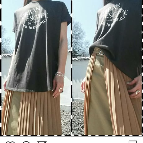 Rosiee 　オーバーサイズロゴTシャツ