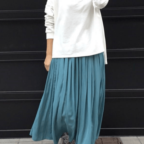 AnnaKelly シフォンロングスカート