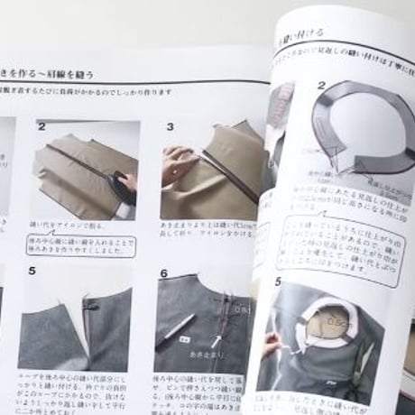 仕立屋さんキット No.001 生成色リネン ノーカラーブラウス 八分袖・半袖