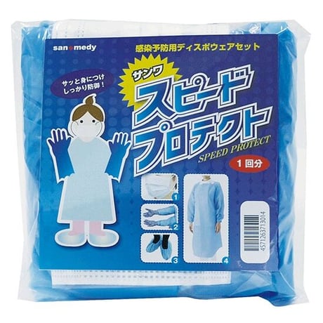 【8点セット】嘔吐物処理キット  サンワスピードクリーンEX