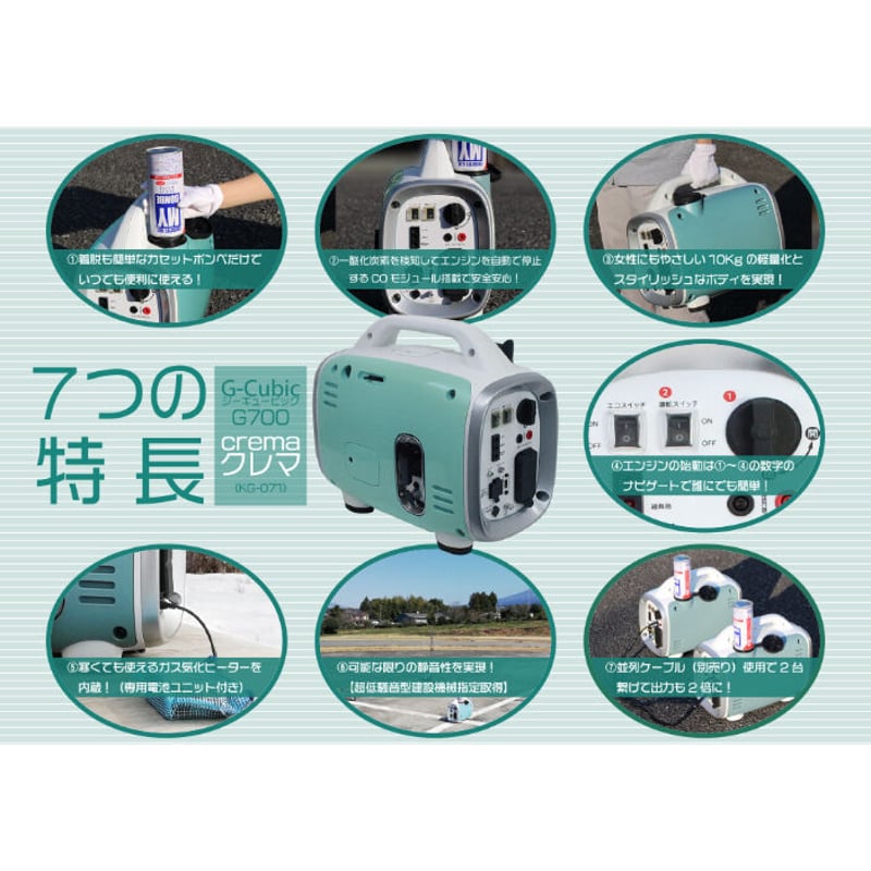 携帯発電機 クレマ KG-071 | BOUSAI FARM-防災ファーム 携帯発電機 クレマ KG-071 | BOUSAI FARM-防災ファーム
