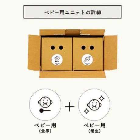 防災備蓄セットbibo　ベビー用ユニットセット（ドット）