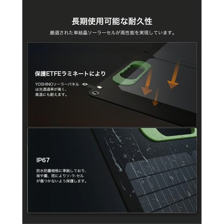 YOSHINO ポータブルソーラーパネル　SP100