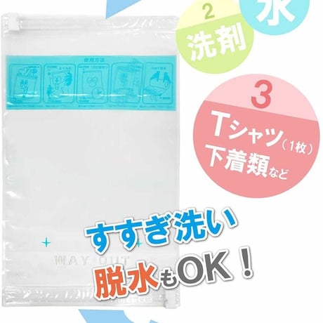 洗濯袋 どこでも洗たくパック 洗剤2個付