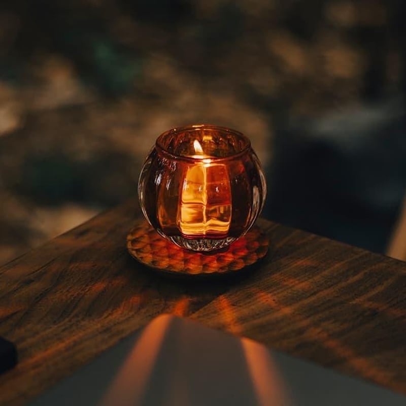 アウトドアキャンドル「グローブ」（アンバー） | BOUSAI FARM-防災