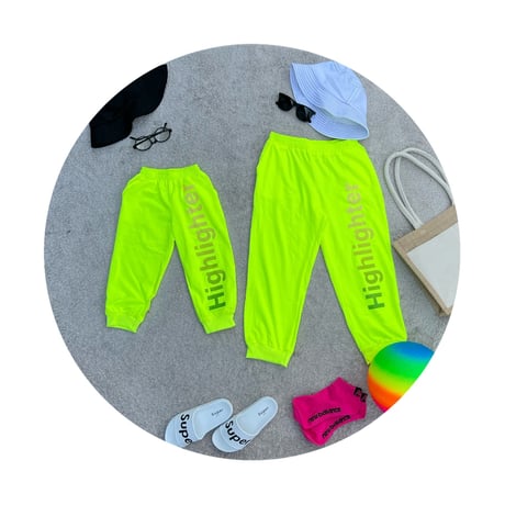 Highlighterオリジナルネオンカラーパンツ　イエロー