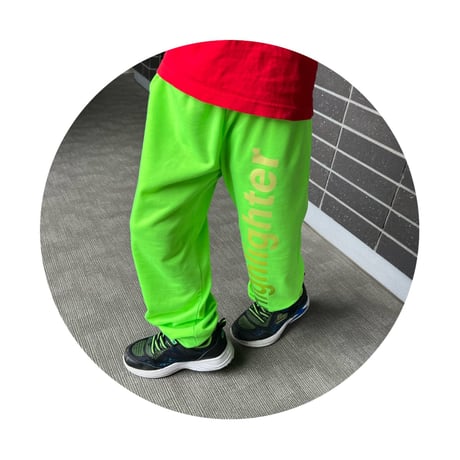 Highlighterオリジナル　ネオンカラーパンツ　グリーン