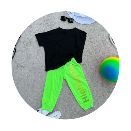 Highlighterオリジナル　ネオンカラーパンツ　グリーン
