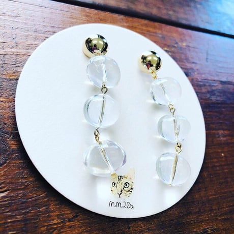 glass  ball earring