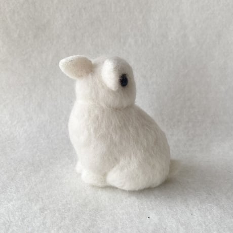 振り返り白うさぎさん