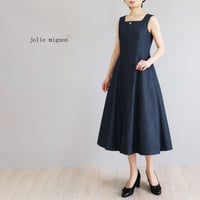 パネルライン ジップアップデニムワンピース【JM1408BF】