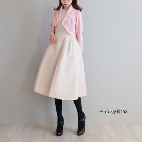 ホールガーメント カシミヤ混 フリルボレロ 長袖カーディガン【JM2342BD】