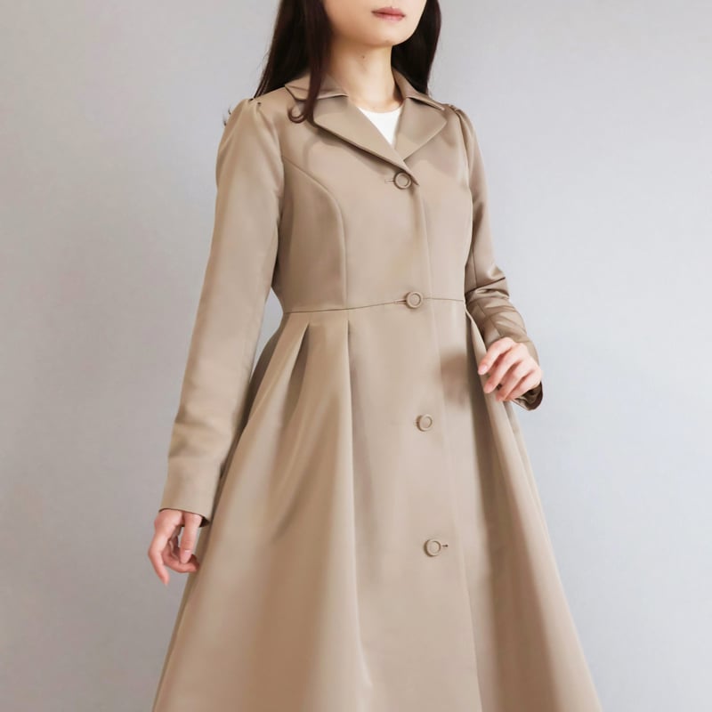 新品ジョリーミニョングログランタフタ エレガント チェスターコート36 黒