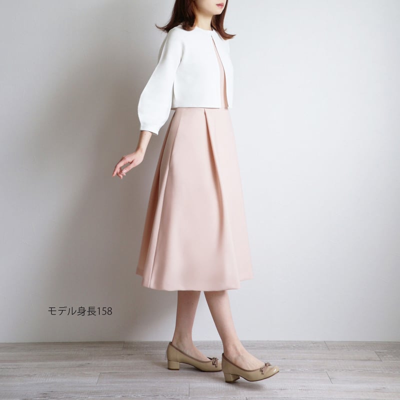 ホールガーメント】グログランテープ使い 7分袖パフスリーブボレロ