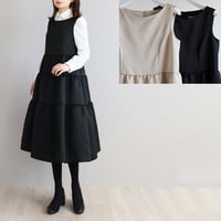 ワッシャーマットサテン ティアードワンピース【JM2335BD】