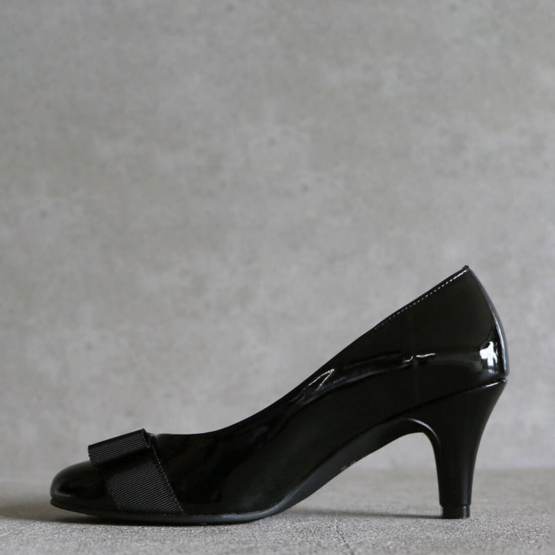 グログランリボン付き パンプス【6.5cmヒール】 | jolie mignon