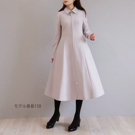 パール付き パネルラインジップアップコート【JM2381BF】