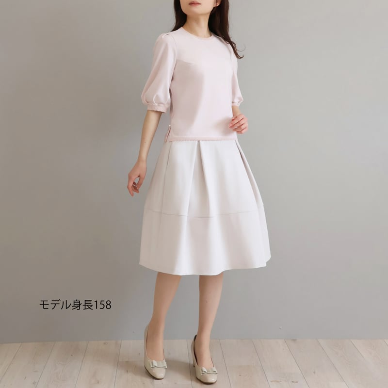 フレアスカート ポケット付 ボックスタック 切り替えフレアスカート【JM2332BD