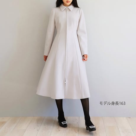 パール付き パネルラインジップアップコート【JM2381BF】