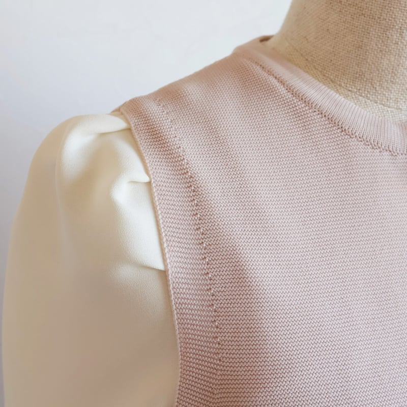 ホールガーメント オープンファスナー ペプラムジレ【JM1307BE